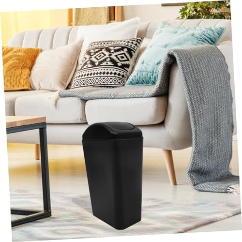Caneca de basura rectangular con tapa negra 1 ml miniatura 6