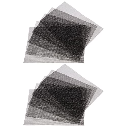 SG Store 10PCS Flower Pot Hole Mesh Pad 30x20cm Rectangle Garden Drainage Mesh Hole Screens DIY Bonsai Pot Bottom Grid Mesh Mat Mesh Screen Plastic Black