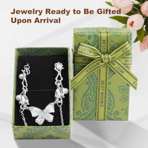 Butterfly Necklaces for Women, Birthstone Pendant Necklace, Crystal Butterfly, Perfect for Daily Wear, Office and Party Gifts4