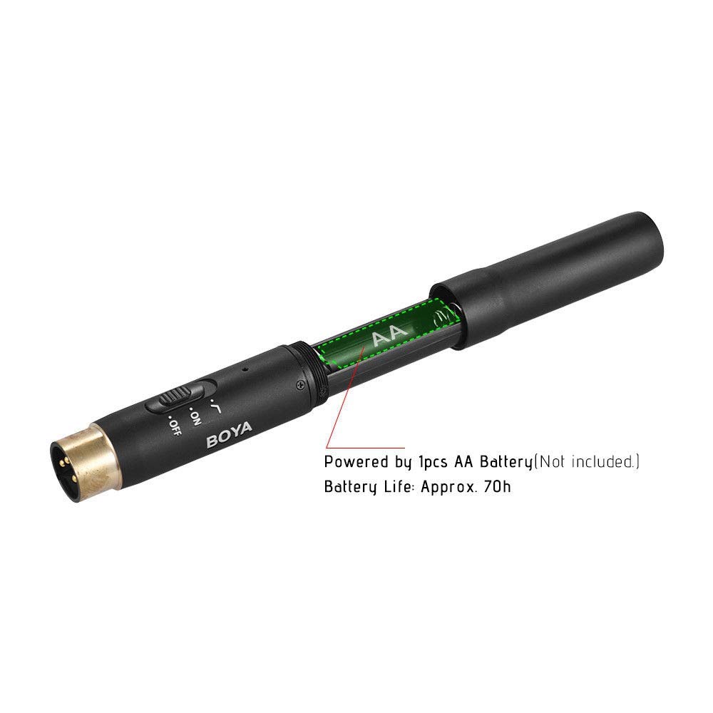 Market&YCY BY-M11C Sistema de micrófonos de Condensador de Solapa lavalier cardioide Profesional Conector XLR con Filtro de Corte bajo para Teatro, Video, películas y amplificación de Sonido