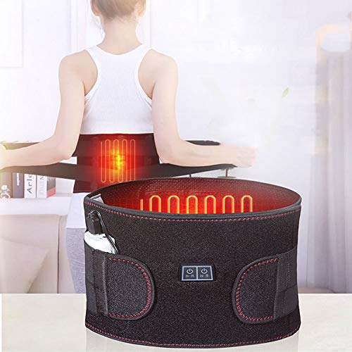 Heizgürtel,10000Mah Wiederaufladbare Power Bank, 3 Einstellbare Temperatur Vibration Massage Lendenwirbeltherapie - Zur Schmerzlinderung Der