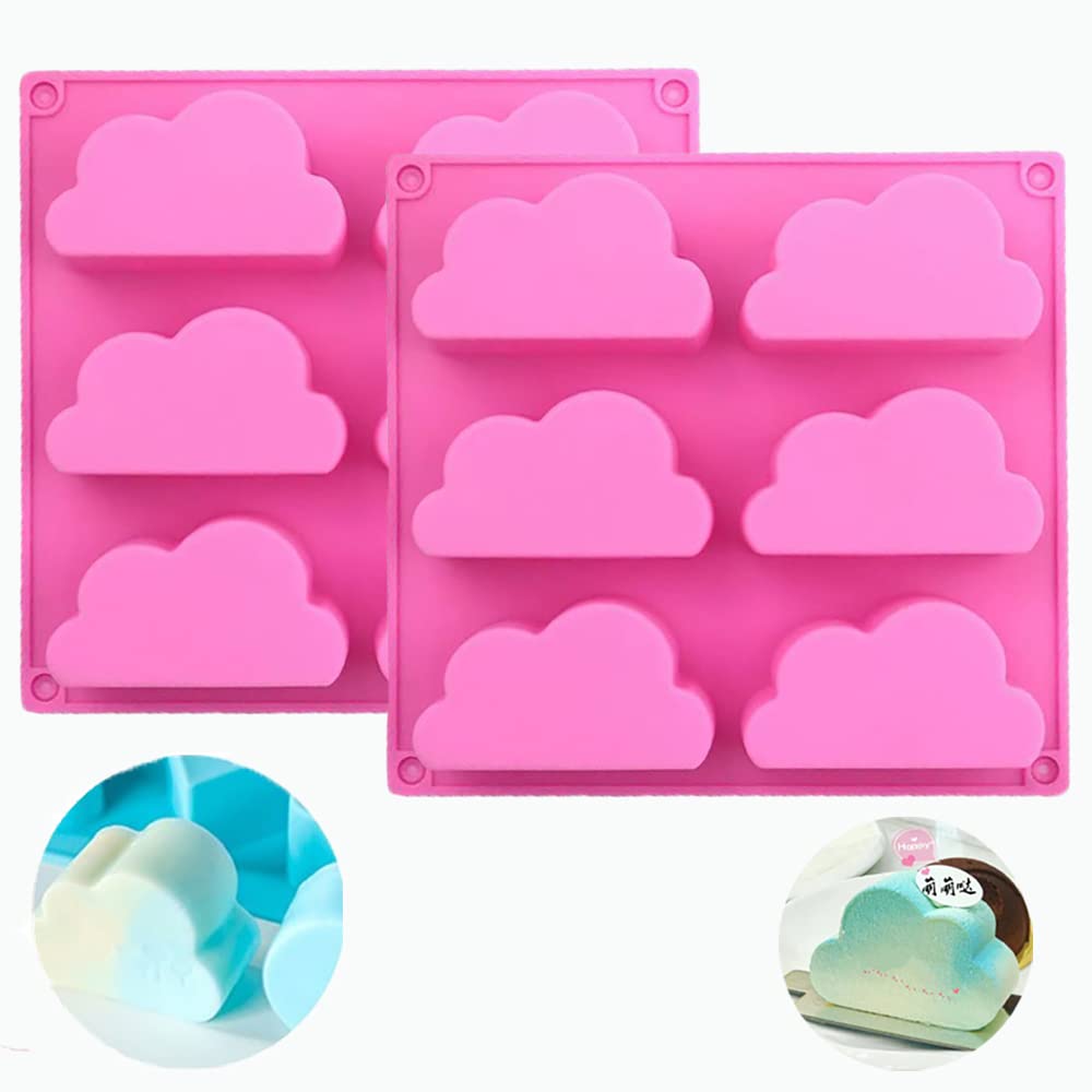 Moule à cupcakes silicone nuage pour bombe de bain, résine et bonbons