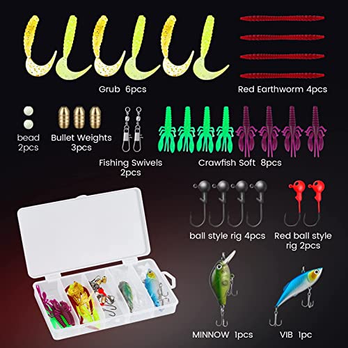 Gonex Teleskop Angelrute und Rolle Combo Set Angelrute Kit mit Angelschnur Angelköder Zubehör und Tragetasche für… – Bild 5