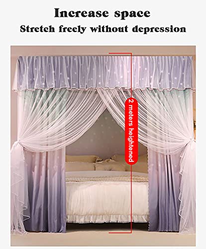 Cortina de cama con dosel 2x2.2m mosquitera decorativa para cama king size 6