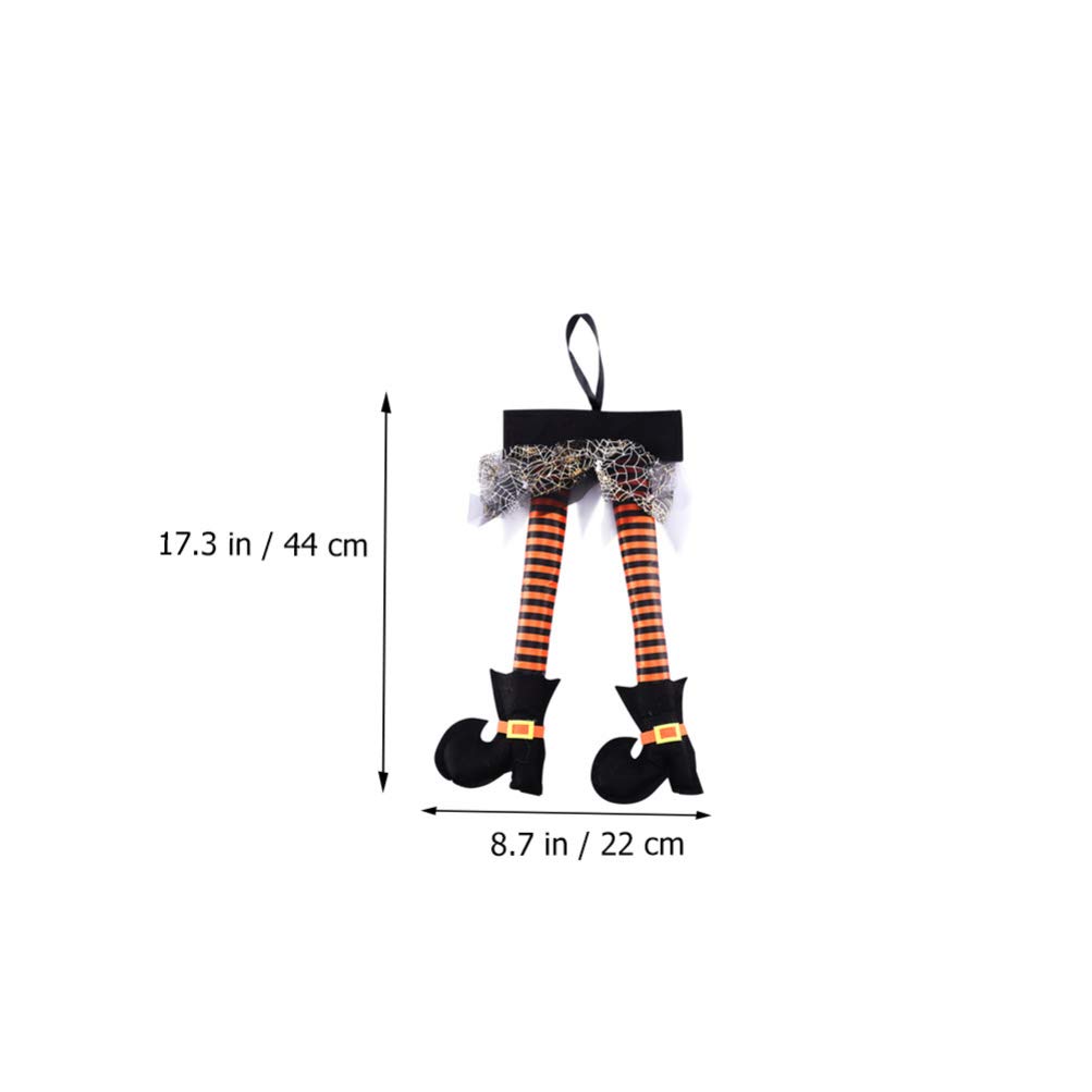 Toddmomy 2 decorazioni da appendere a forma di gambe di strega, per Halloween, per esterni, decorazione per bagagliaio dell'auto e cortile