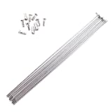 Generic 10 Pcs 240mm-305mm 14G Spokes J Bend Stainless Steel Spokes with Nipples for Mountain Bike Road Bike City Bike Wheel Spokes, 276MM