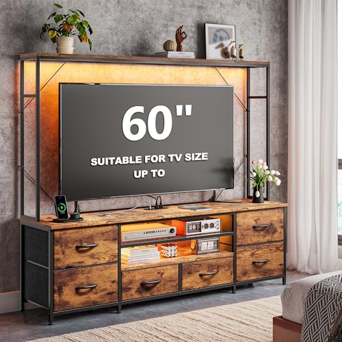 With 6 Drawer For Up To 60 Inch, Tv Stands For Living Room, 