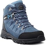 Foxelli Men’s Hiking Boots – Waterproof Suede Leather Hiking Boots for Men, Breathable, Comfortable & Lightweight Hiking Shoes