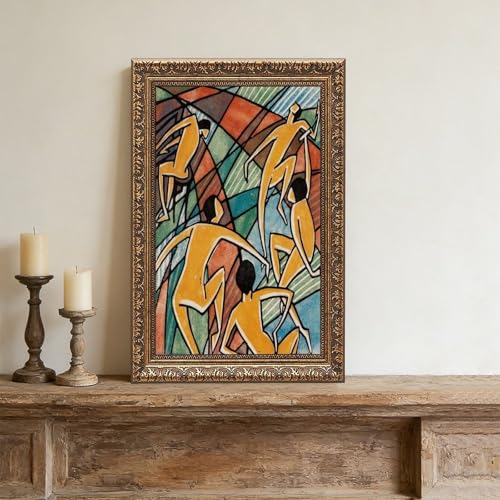 Impression sur toile expressionnisme abstrait vibrant pour décoration murale