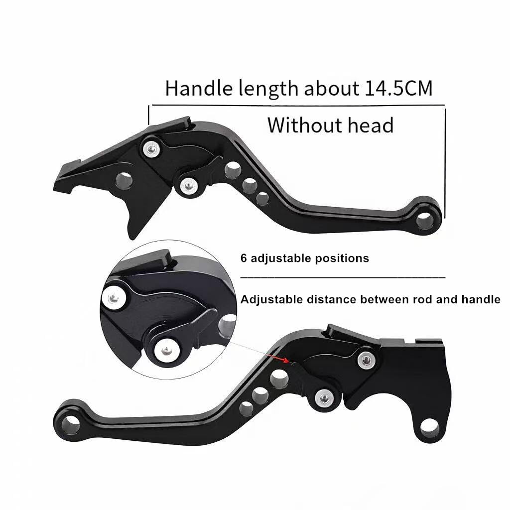 Moto Leve Freno e Frizione Regolabili Corte CNC – Per z800 Z800E 2013-2019 (Nero)