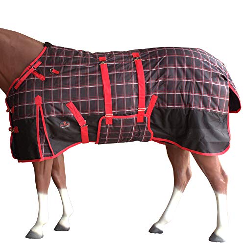 HILASON 1200D Winter Waterproof Poly Horse Blanket Belly Wrap | Turnout Blankets for Horses
