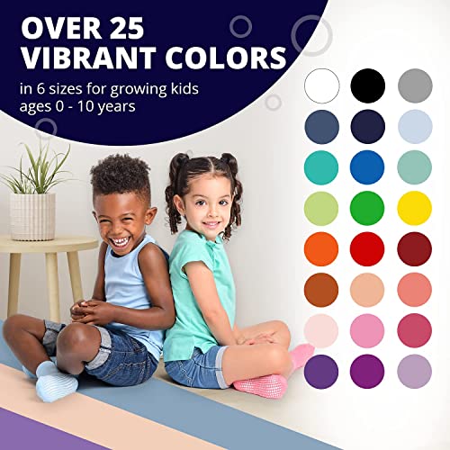 LA ACTIVE Non Slip Grip Ankle Boys and Girls Athletic Crew Socks for Babies Toddlers and Kids4