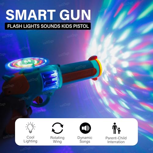Image of Zest 4 Toyz Kids Sound and Light Gun Toy Simulation Gun Music Pistol Colorful Projection Toys Kids Gift
