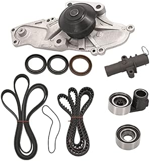 Timing Belt Kit with Water Pump Compatible with 2003-2018 Honda Accord Crosstour Odyssey Pilot Ridgeline MDX RDX RL TL TSX ZDX Saturn Vue 3.0L 3.5L 3.7L Replaces TKH002 TCKWP329 19200-RDV-J01