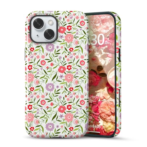 Turenature Compatible with iPhone 13 Case Cute Floral Print-Style-14 - image 1