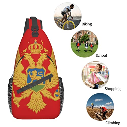 Morrales Unisex Montenegrin Bandera Negro miniatura 7