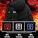 Womens Mens Heated Jacket Winter Outdoor Soft Shell Electric Heating Coat Dual Control Button Windproof Insulated Coat C-Grey