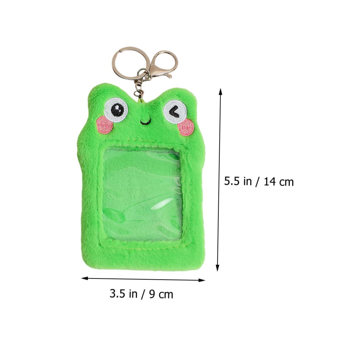 Gadpiparty Porte-carte en Peluche Vert pour Étudiants, Pochette de Carte Visible et Protectrice Design Indépendant, pour Cartes de Bus Identité