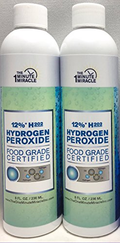 12% Hydrogen Peroxide Food Grade - 2 Bottles - Recommended by: The One Minute Cure Book