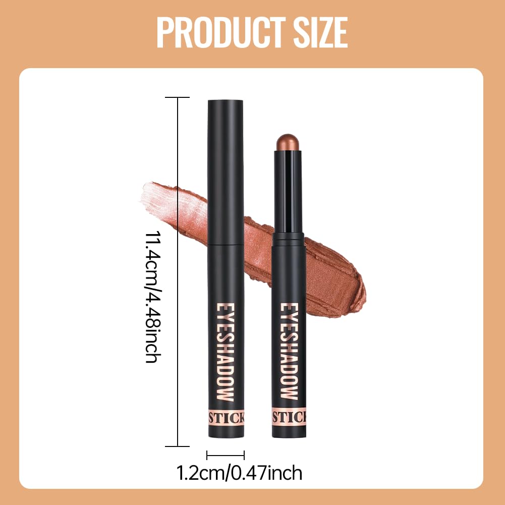 Cienie do powiek w sztyfcie, 8 * 2g Zestaw ołówków do cieni do powiek z brokatem i matowym, Eye Shadow Stick w kremie, łatwy w użyciu, tworzy kredki do oczu i długotrwały makijaż oczu (zestaw C)