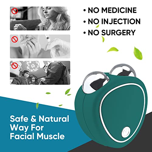 Microcurrent Facial Device, 2023 New Mini Double Chin Reducer Machine, Instant Face Lift & Tighten Skin, Intelligent Face Massager For Anti Aging And Wrinkle Reducer, V-Face Sculpting Tool, Green #TOP5