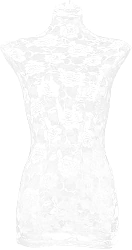 ULTECHNOVO Maniquí Cubierta de Encaje Maniquí Cubierta de Tela Vestido Forma Decoración para la Parte Superior Del Cuerpo Vestido Stand Forma Modelo