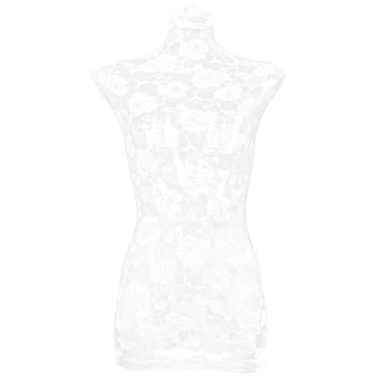 Maniquí de encaje ULTECHNOVO con cubierta de tela blanca para exhibición de vestidos