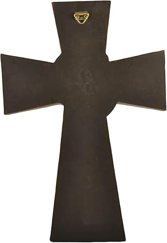 Miniatura 3 de Colorida estatua de cruz de Jesús hecha a mano, decoración religiosa de mesa, regalo de crucifijo para amantes cristianos, figura de 12.8 pulgadas