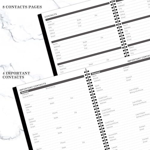 2025-2027 Monthly Planner - Monthly Planner 2025-2027 With Tabs, JUL 2025 - JUN 2027, 9\" x 11\", 24-Month Planner with Pocket, Label,Contacts - Black