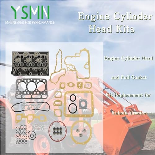 Image of Engine Cylinder Head Kits Replacement for Kubota Tractor L2900 L3000 L3010 L3130 D1503