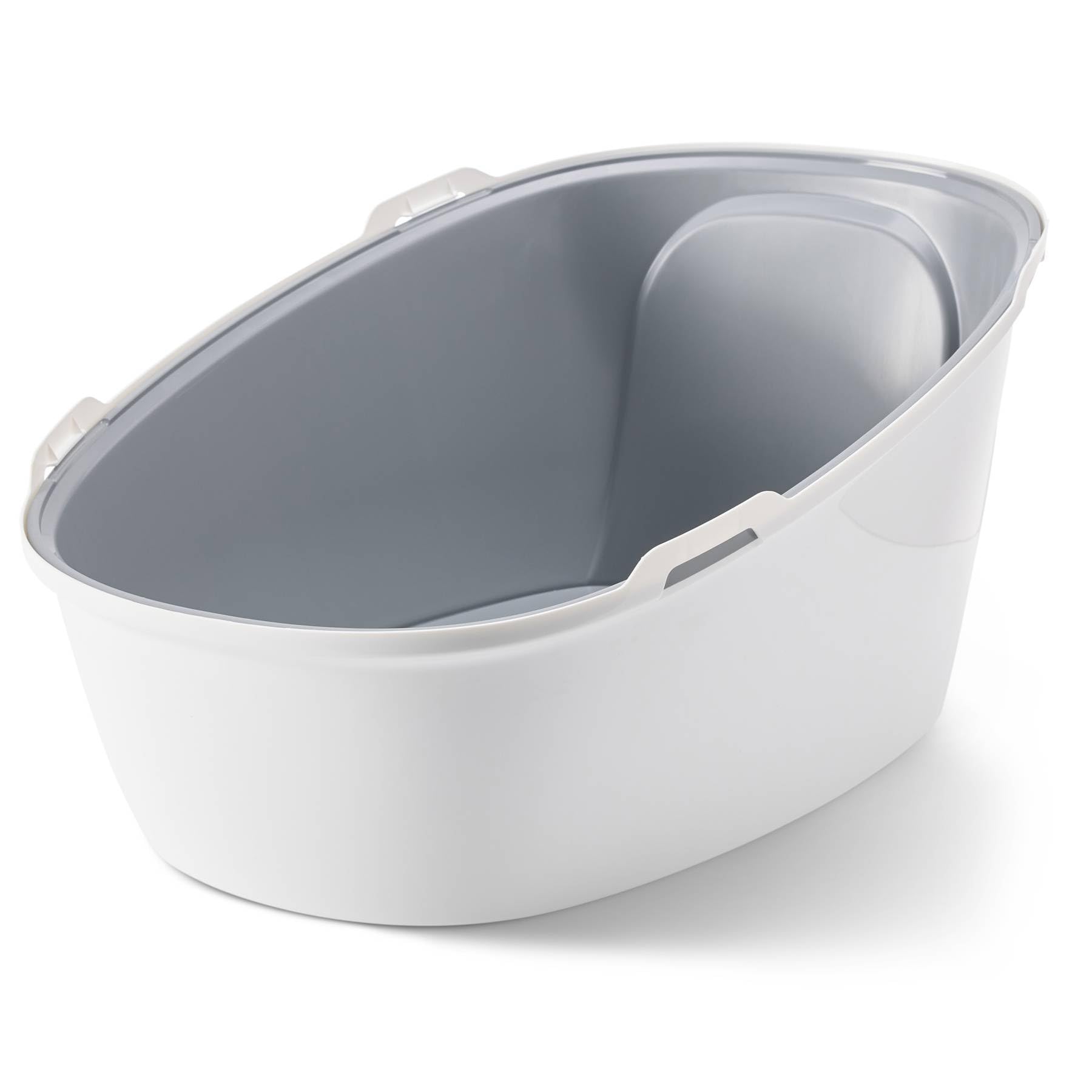 PETGARD Bandeja de Arena XXL para Gatos Robin Jumbo, Color Blanco y Gris, Especial para Razas Grandes de Gatos