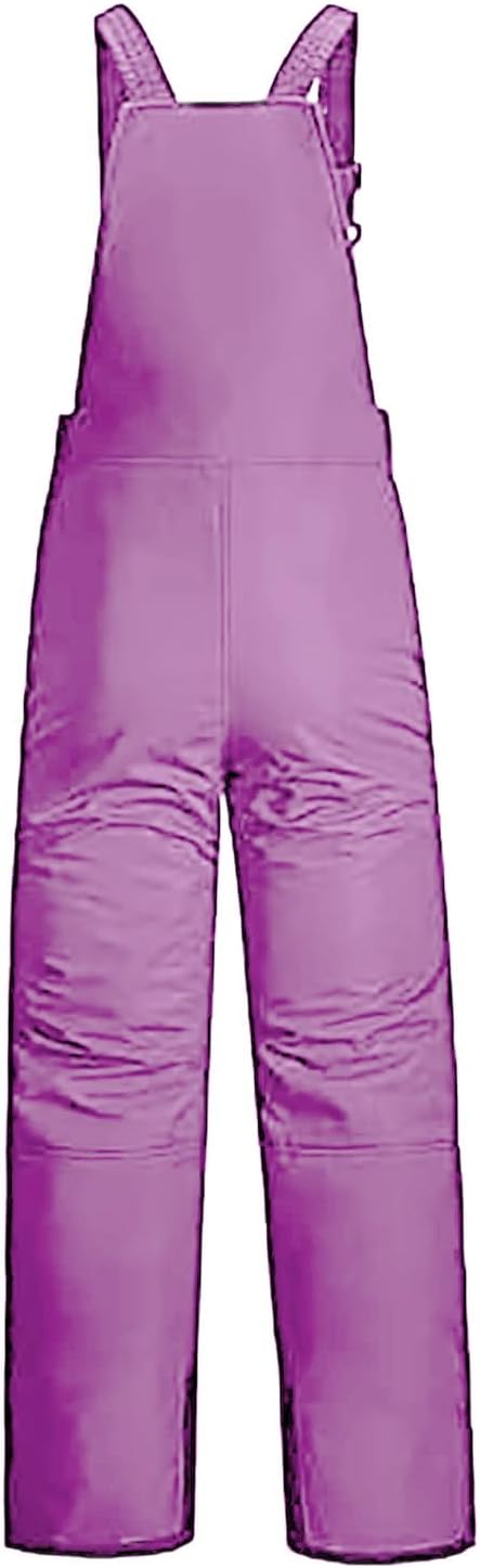 Womens Snow Bibs Waterproof Insulated Overalls Ski Pants Winter Sports Windproof Outdoor Snowsuit Adjustable Shoulder