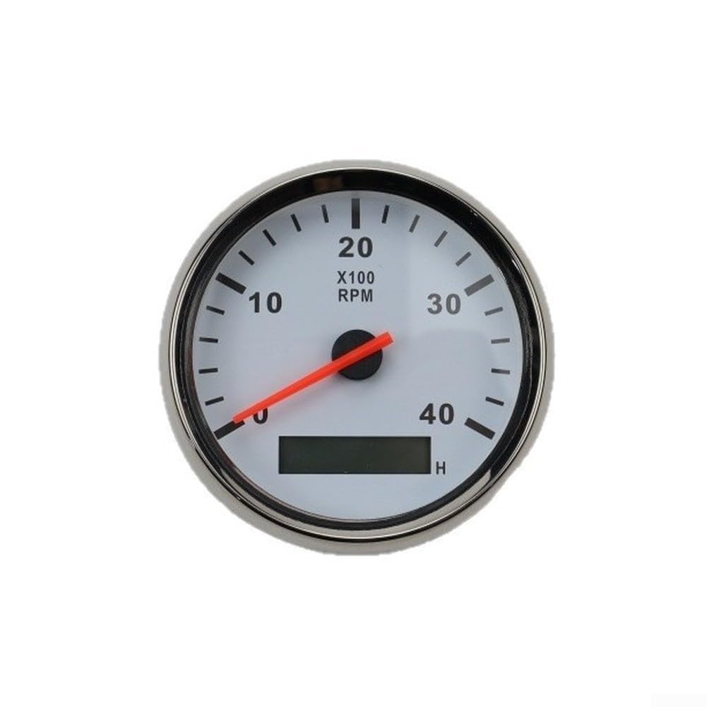 Compte-tours Analogique 0-4000 RPM avec Compteur d'Heures LCD