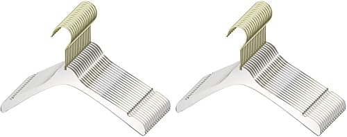 Miniatura 8 de YBM Home Perchas acrílicas transparentes de calidad hechas de acrílico transparente para un aspecto y sensación de lujo para el armario del armario,