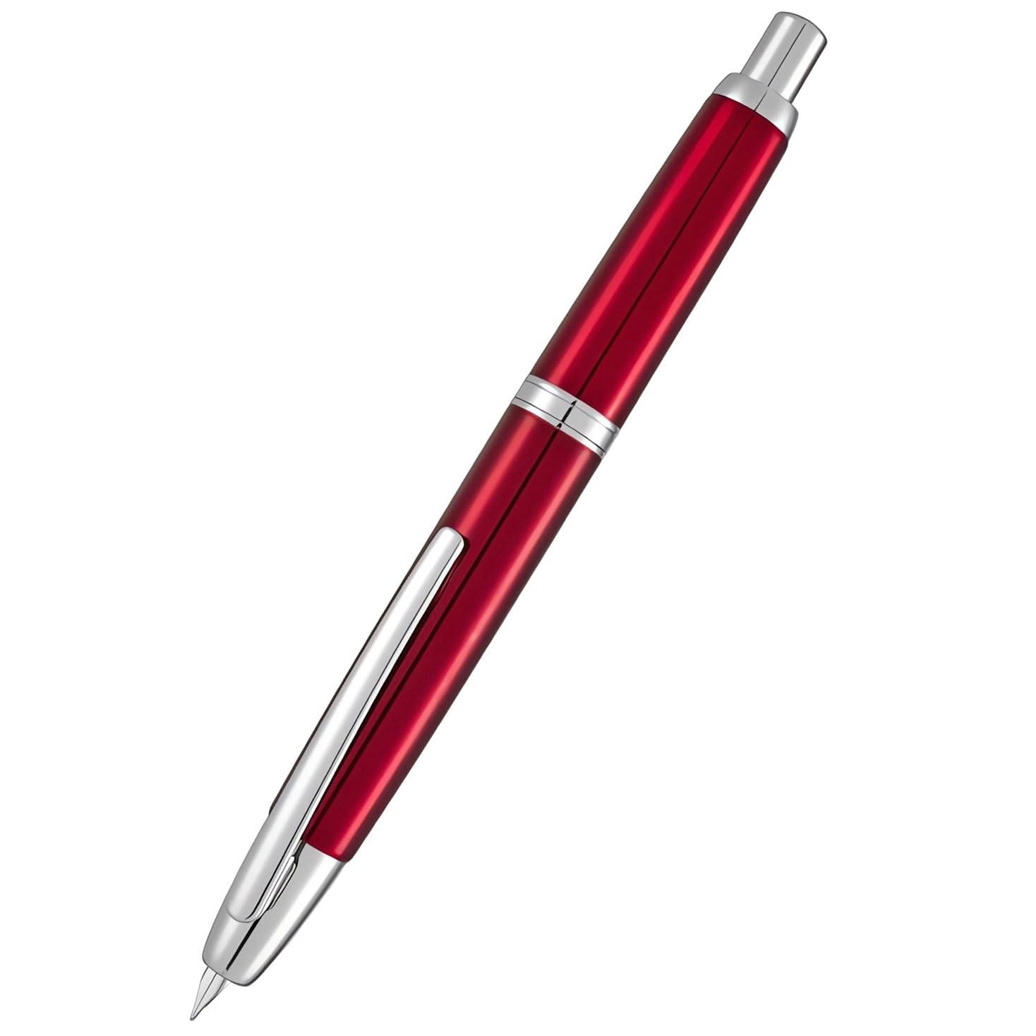 Jinhao 10 Retractable Fountain Pen Extra Fine Nib, Capless Design, Burgundy Finish - Office Writing Set with Converter and Pen Case