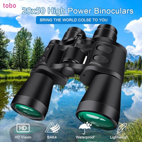 Image of Tobo 20X50 Binoculars for Adults High Powered with Low Light Vision，Large View Waterproof Binoculars for Bird Watching Hunting Concert Traveling Theater Opera Sightseeing TD-1432IM