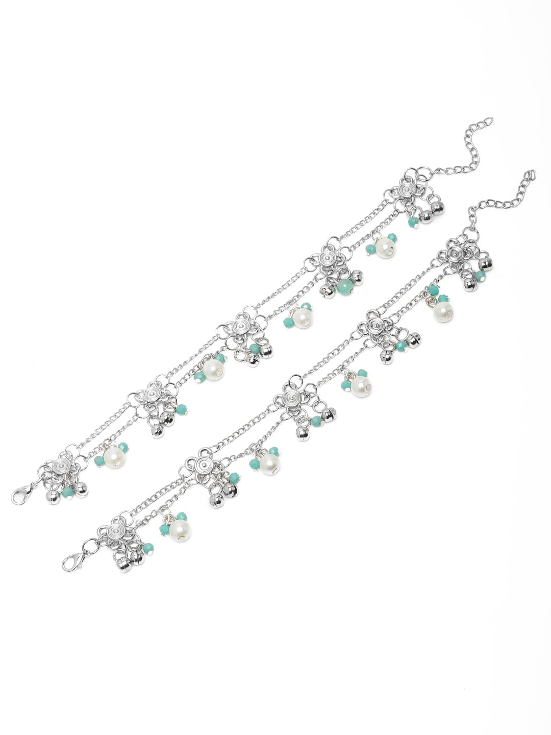 German Silver Plated Anklets for Women