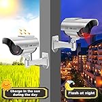 Solar-Powered-Dummy-Security-Camera-Bullet-Fake-Surveillance-System-with-Realistic-Red-Flashing-Lights-and-Warning-Sticker-Indoor-Outdoor-4-Silver