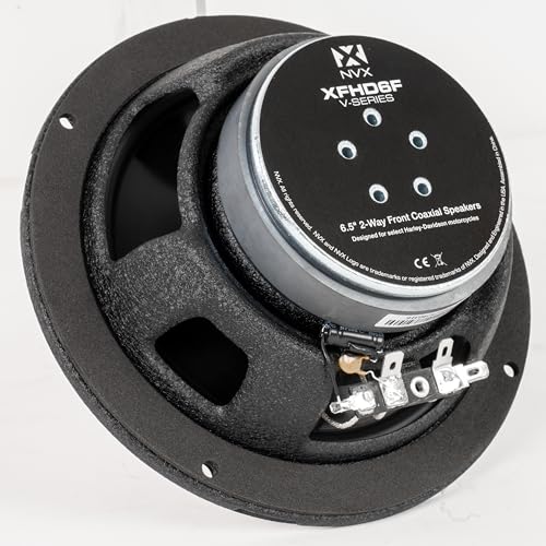 NVX® XFHD6F Premium 6.5” Motorcycle Speakers, 600W Peak (300W RMS), 2-Ohm Front Fairing Coaxials with 1" Titanium Tweeters, Waterproof, Plug-and-Play Upgrade for Harley-Davidson Touring 2014 up (Pair) by NVX - Image 8