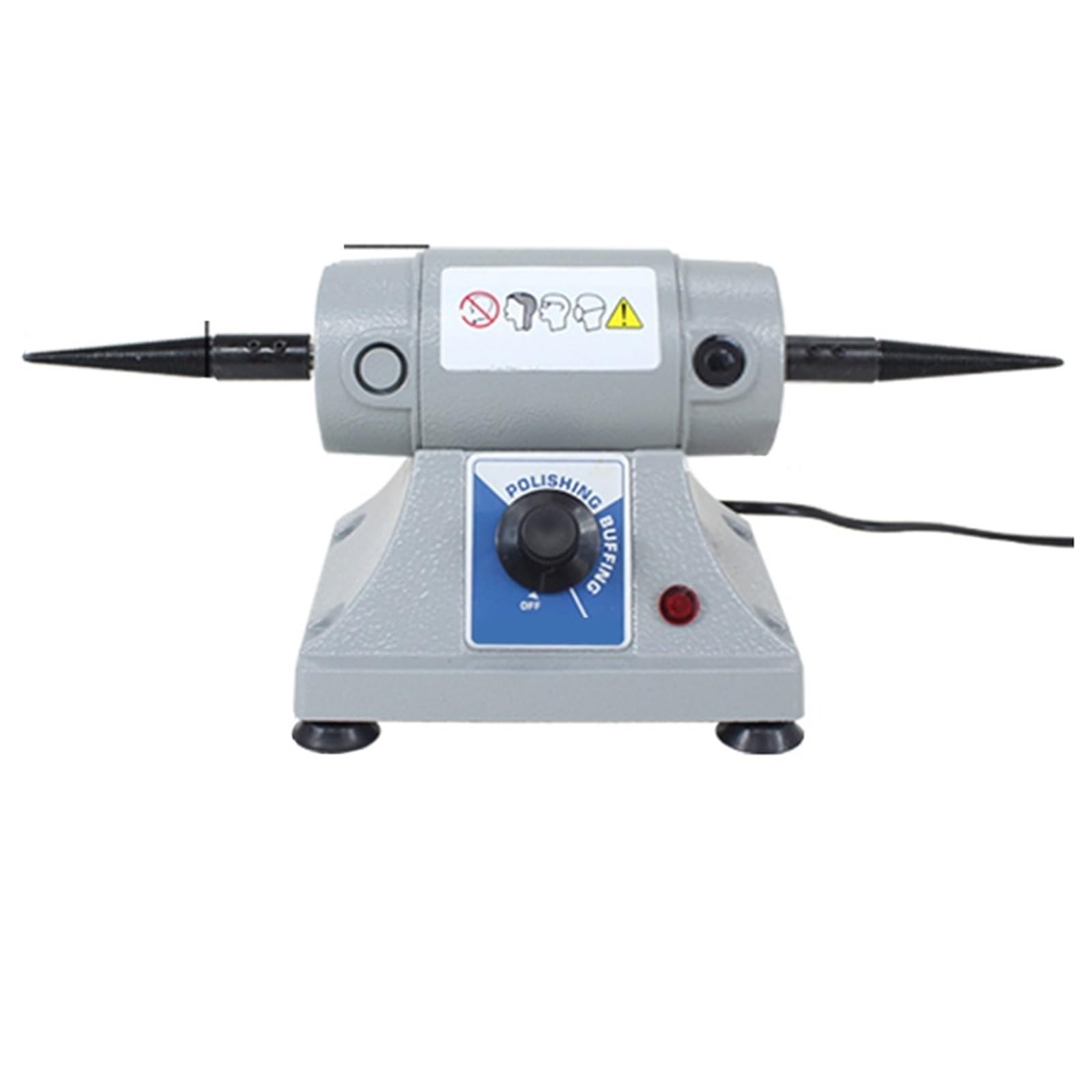 Pulidor de joyas de escritorio a 7000 RPM con velocidad ajustable y doble cabezal para metal