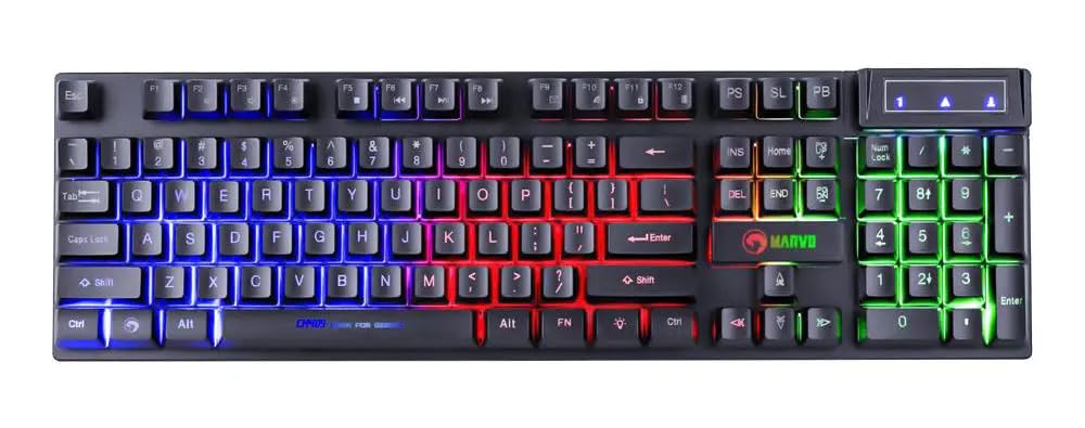 Marvo Scorpion CM409 4-in-1 Gaming-Starter-Set, kabelgebunden, mit Tastatur und Headset und Mauspad
