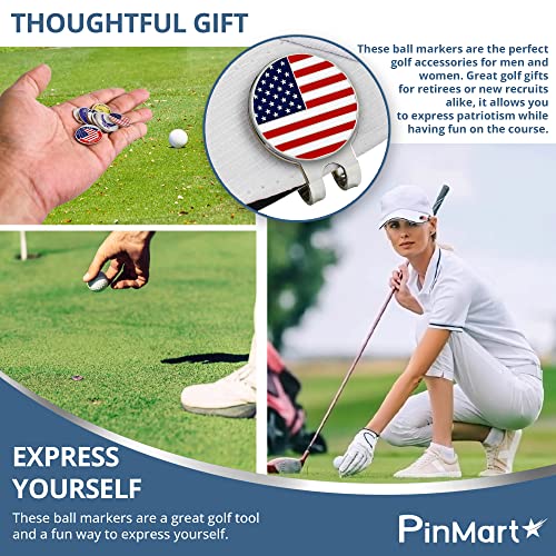 PinMart Officially Licensed United States Marine Corps Bundle Pack of 9 Golf Ball Markers - Golf Accessories for Men and Women &ndash; Magnetic Ball Markers