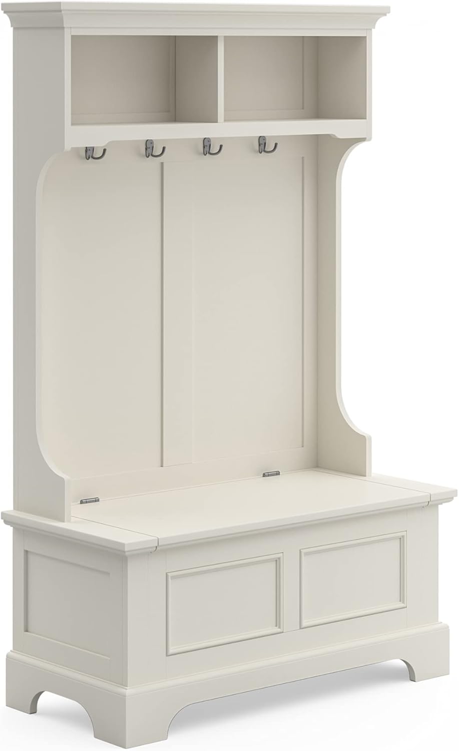 Naples White Hall Tree by Home Styles, 40 in. W x 181/2 in