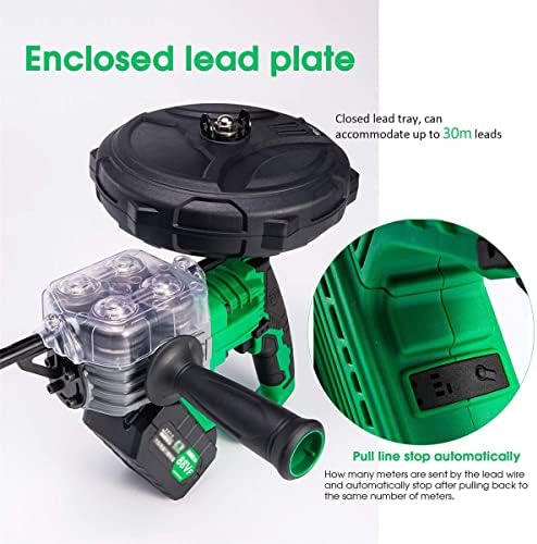 Cordless Fish Tape Wire Threading Tool, Automatic Electrician Threader for Wall Wiring, Professional Electric Wire Machine