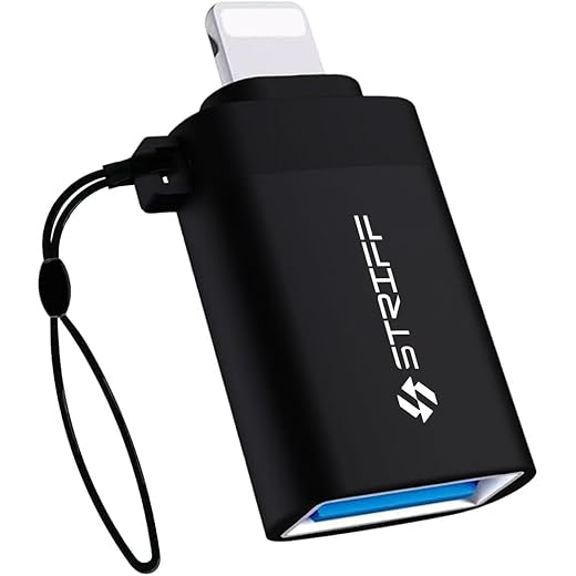 STRIFF iPhone OTG Adapter - Lightning/USB 13 Black