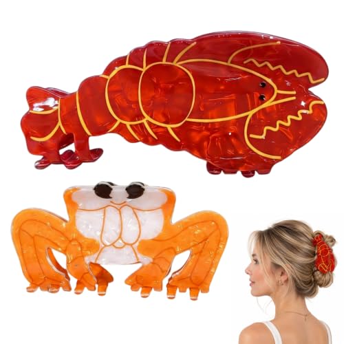 Set of Two Fun Claw Clips Piper K Hair Clips Fun Hair Clips for Women and Girls Animal Design Hair Accessories Acetate Material Hair Claw Clips