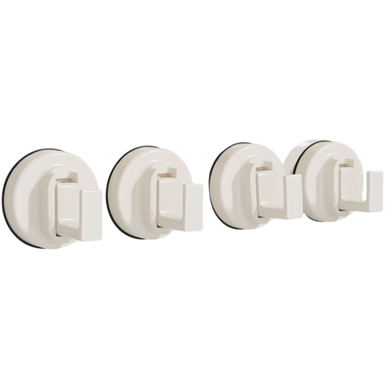 Tertioi White Rustproof Suction Cup Door Hook Space Aluminum Material Wall Mount Organizer Towel Clothes Storage Removable Wall Hook