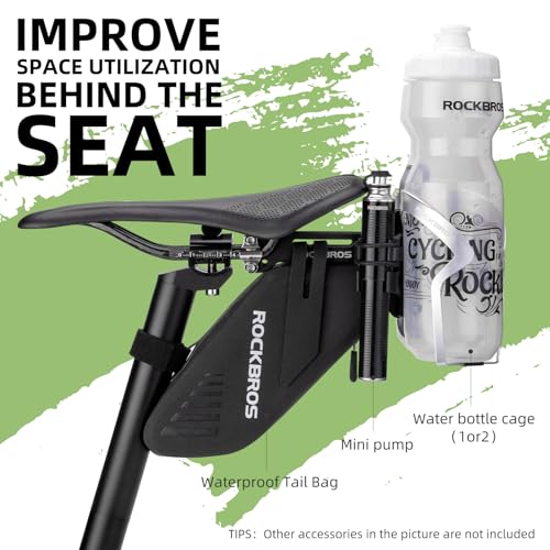 ROCKBROS Bike Water Bottle Cages Saddle Cage Converter with Adjustable Angle Aluminum Alloy Lightweight Bicycle Bottle Holder Saddle Mount Adapter Suitable for Road Bike MTB - Image 3