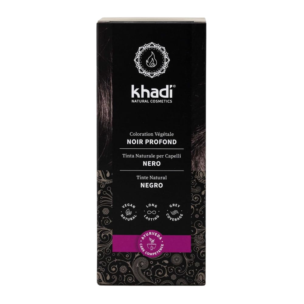khadi CASTANO MEDIO Tinte vegetal para el cabello - tinte para un color castaño canela vivo y cálido hasta un castaño medio intenso y profundo - 100% vegetal - 100 g — view 13