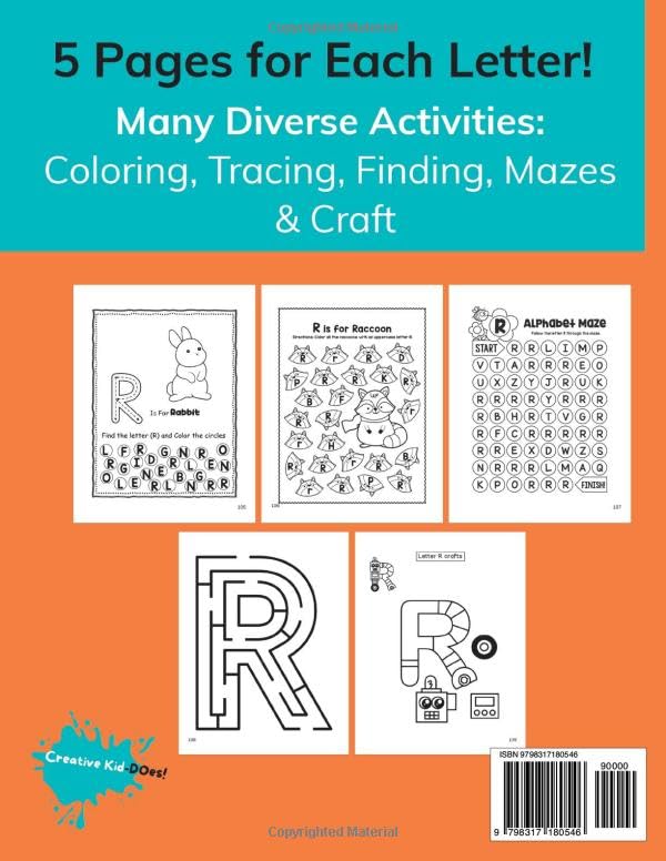 ABC Book for Kids: My First Alphabet of Uppercase Letters. Letter Tracing, I Spy, Mazes & Crafts for Preschoolers - Image 2